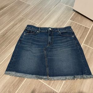 Loft distressed jean skirt NEW